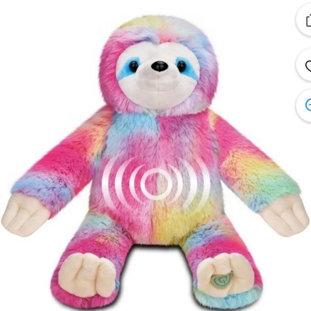 Health Touch Plush Rainbow Sloth Massager